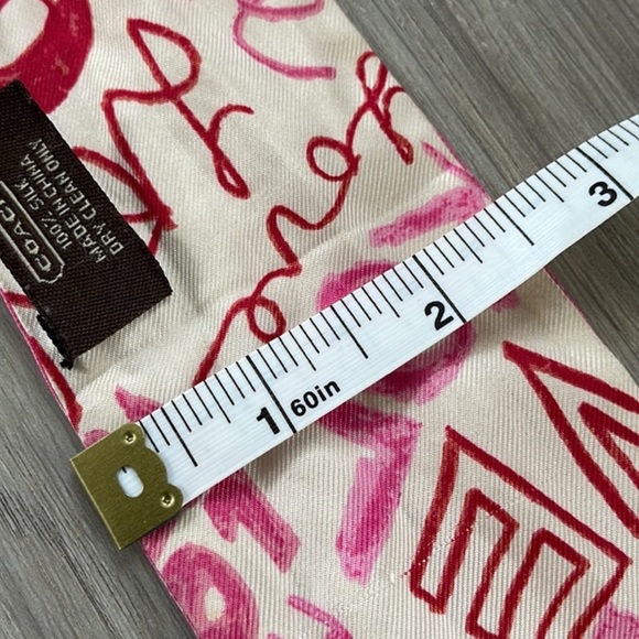 Authentic Coach Pink Love Headscarf. - Picture 10 of 13